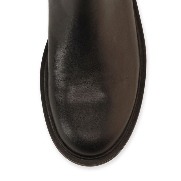 Zwarte leren chelsea boots