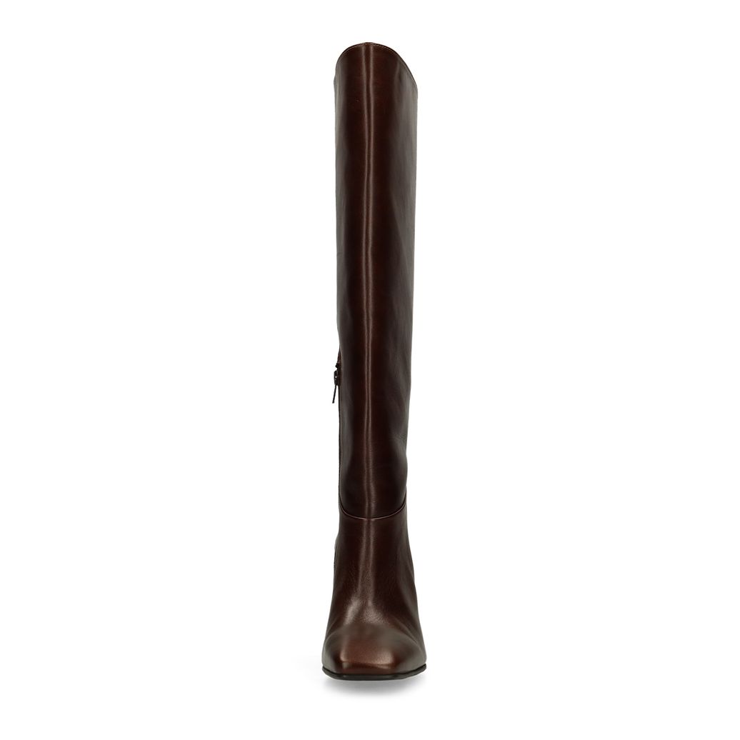 Bottes hautes en cuir - marron