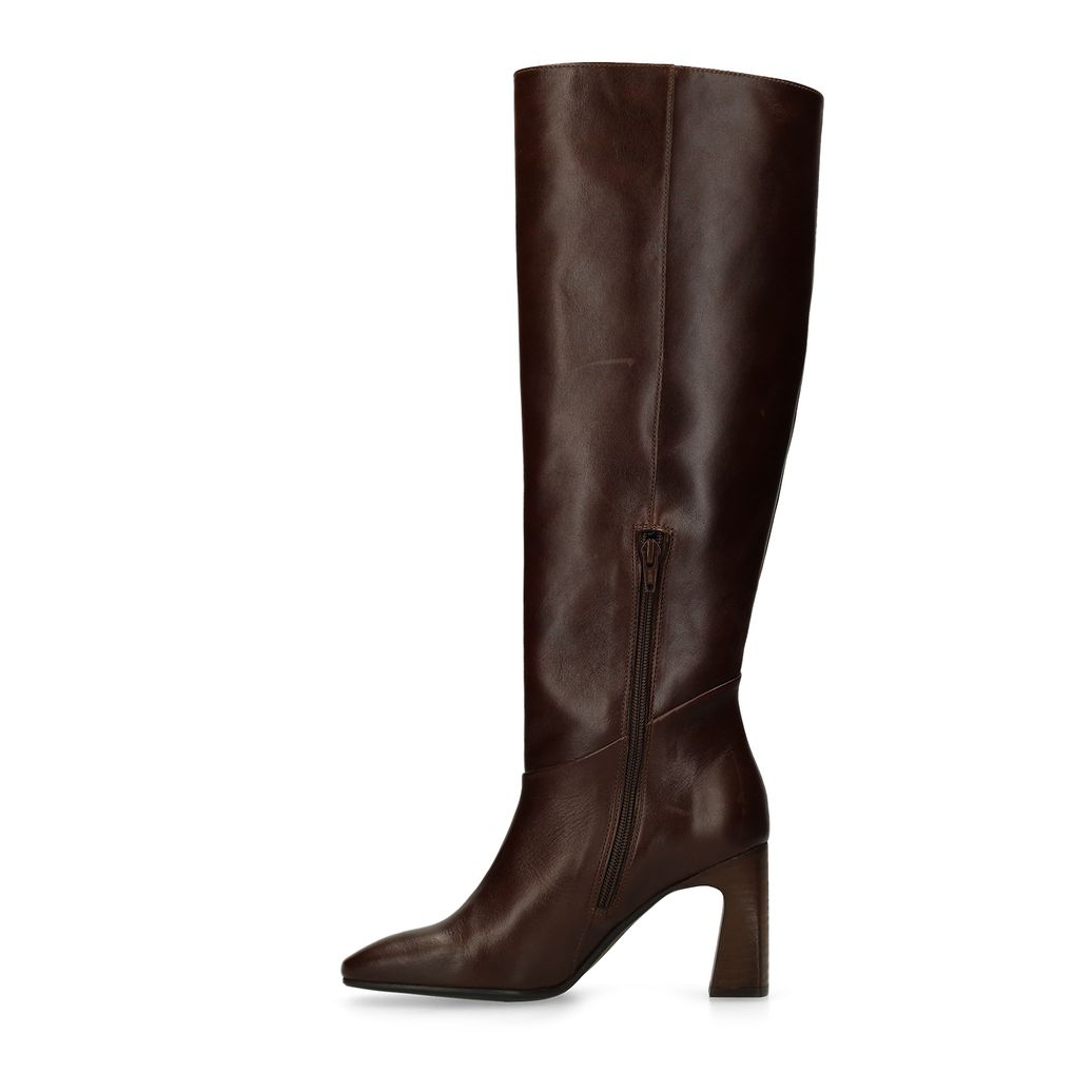 Bottes hautes en cuir - marron