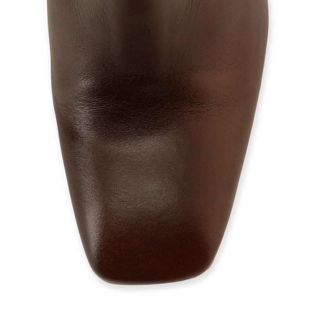 Bottes hautes en cuir - marron