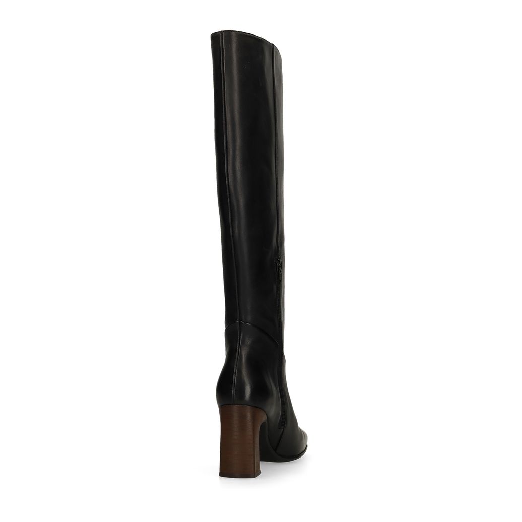 Schwarze Lederstiefel