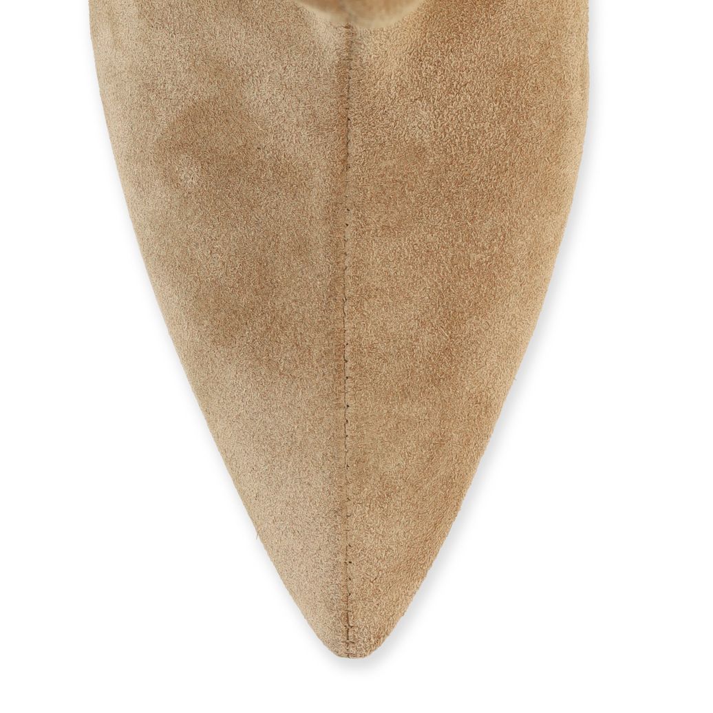 Beige suède hoge laarzen