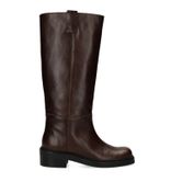 Bottes hautes en cuir - marron