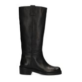 Bottes hautes en cuir - noir
