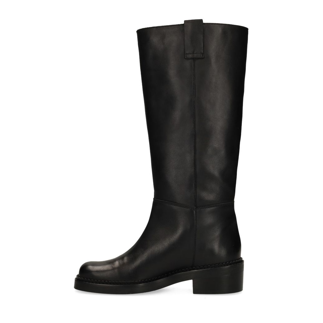 Bottes hautes en cuir - noir