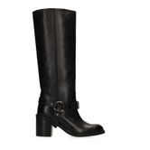 Biker boots en cuir noir