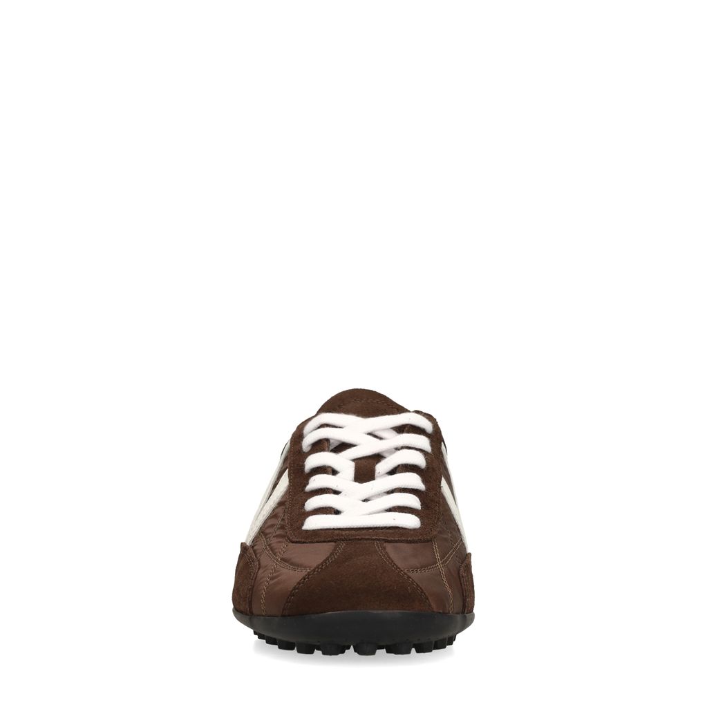 Dunkelbraune Veloursleder-Sneaker