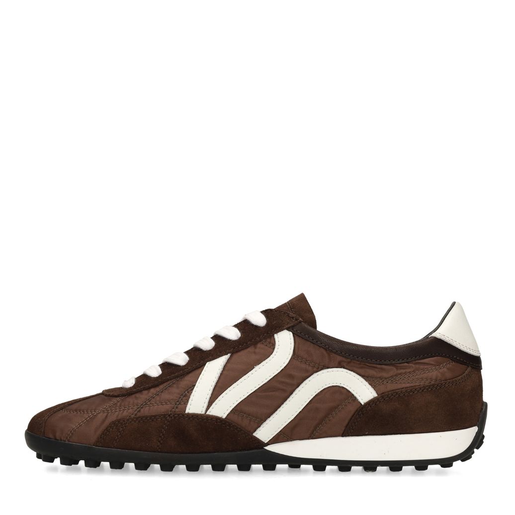 Dunkelbraune Veloursleder-Sneaker