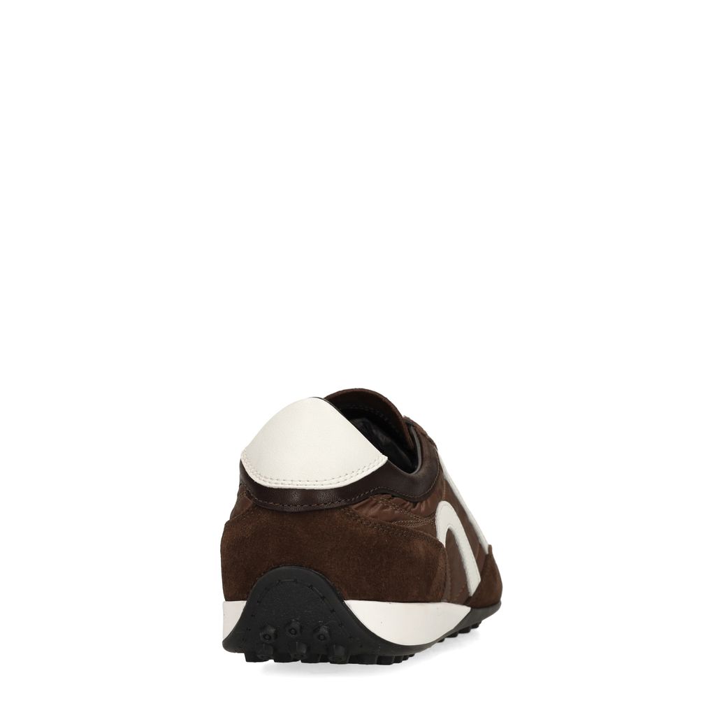 Dunkelbraune Veloursleder-Sneaker