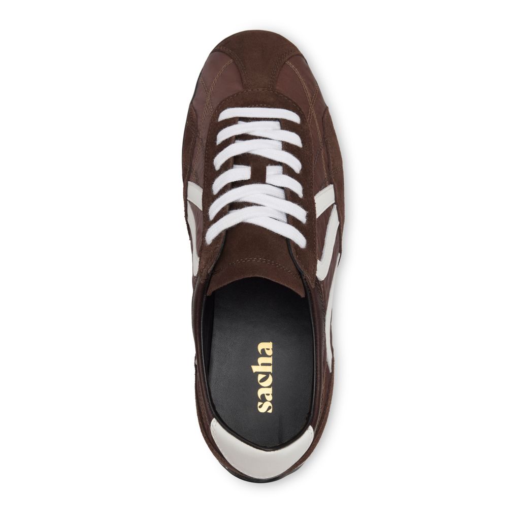 Baskets en daim - marron foncé