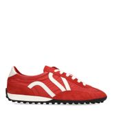 Rote Veloursleder-Sneaker