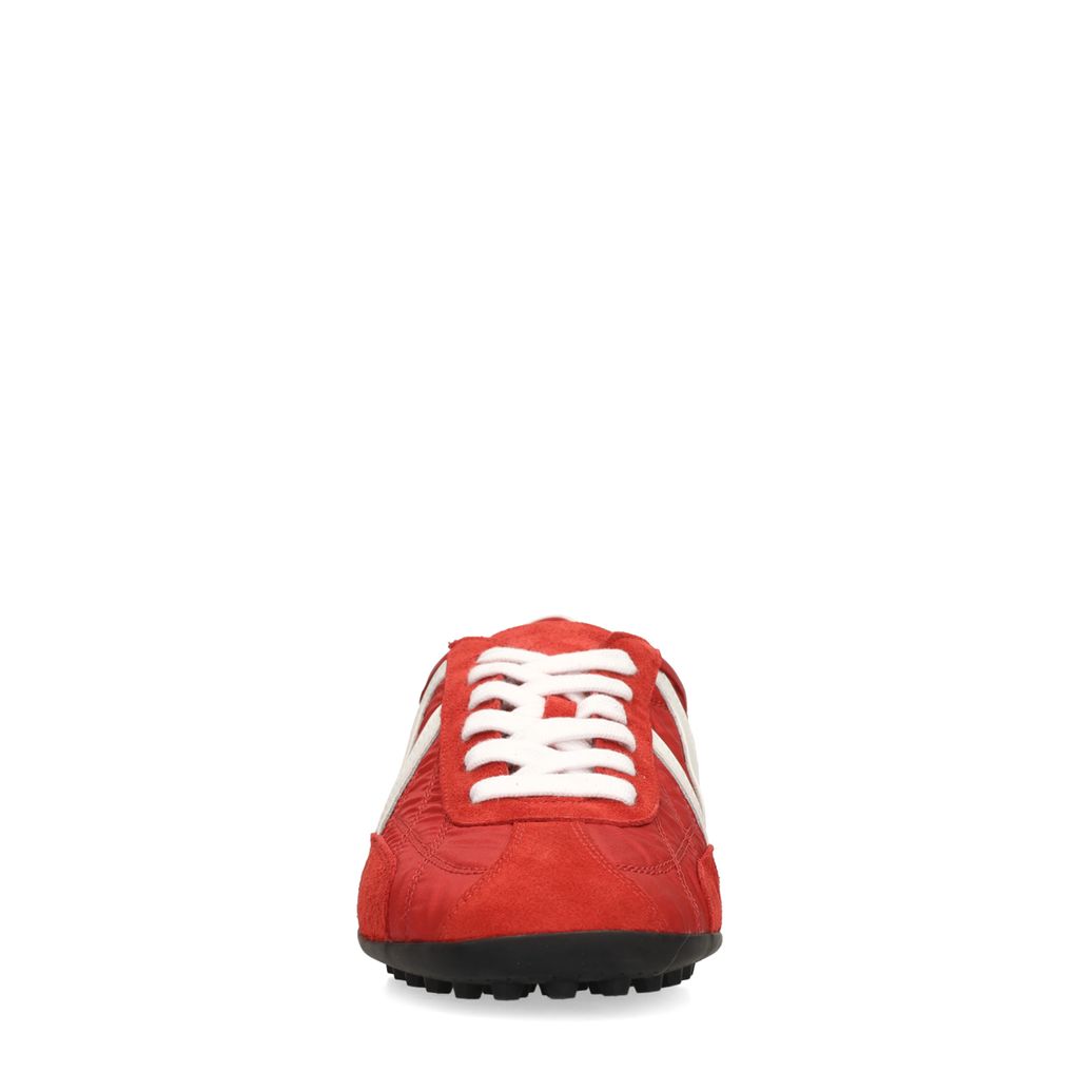 Rote Veloursleder-Sneaker