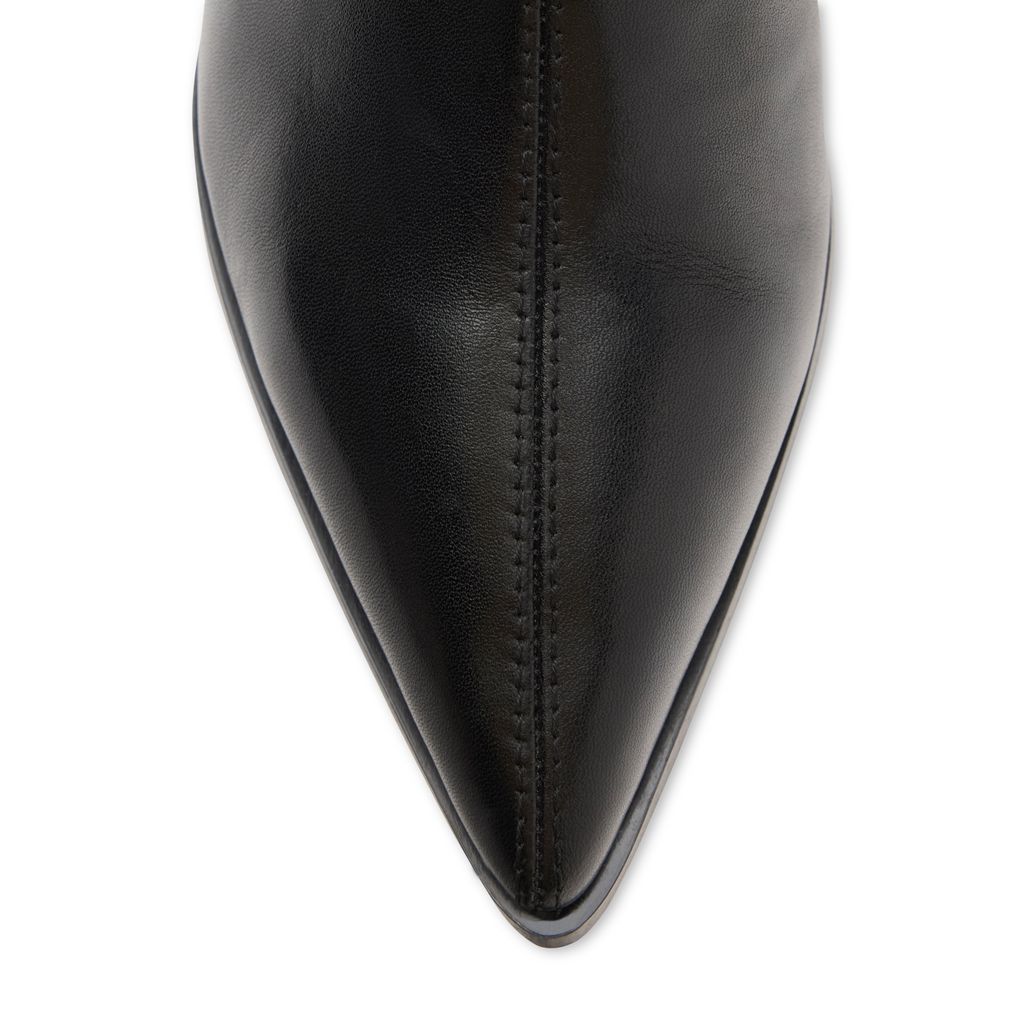 Bottines à talon en cuir - noir