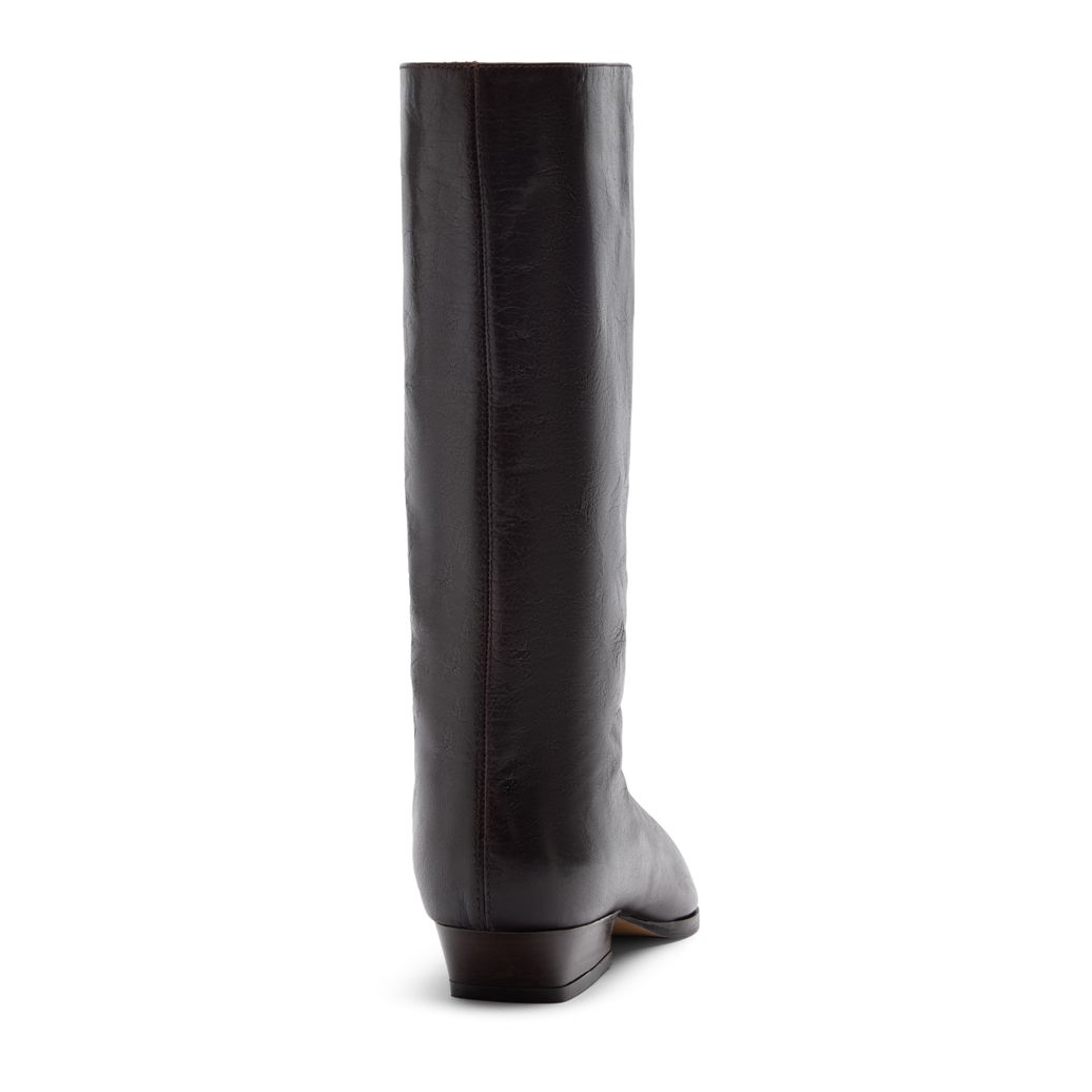 Bottines en cuir verni - rouge