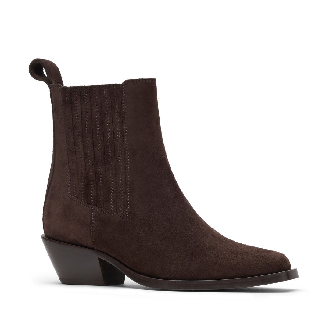 Santiags en daim - marron foncé