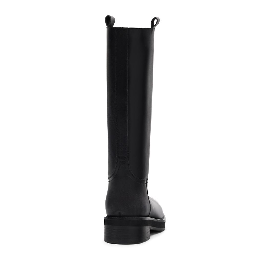 Schwarze Lederstiefel