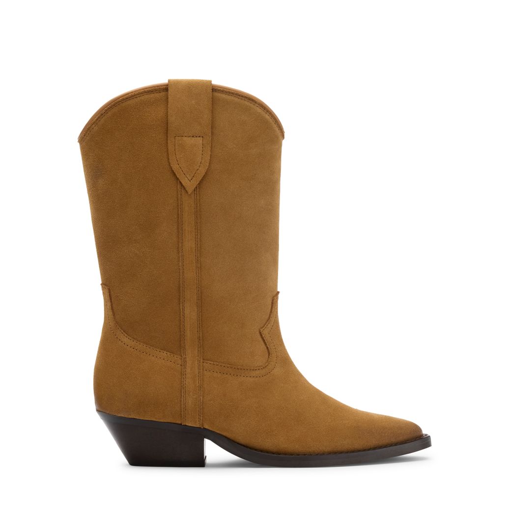 Cognacfarbene Cowboystiefeletten