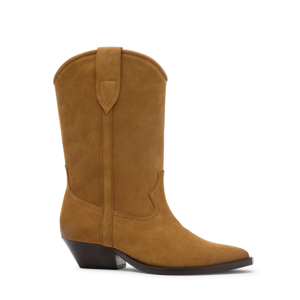 Cognacfarbene Cowboystiefeletten