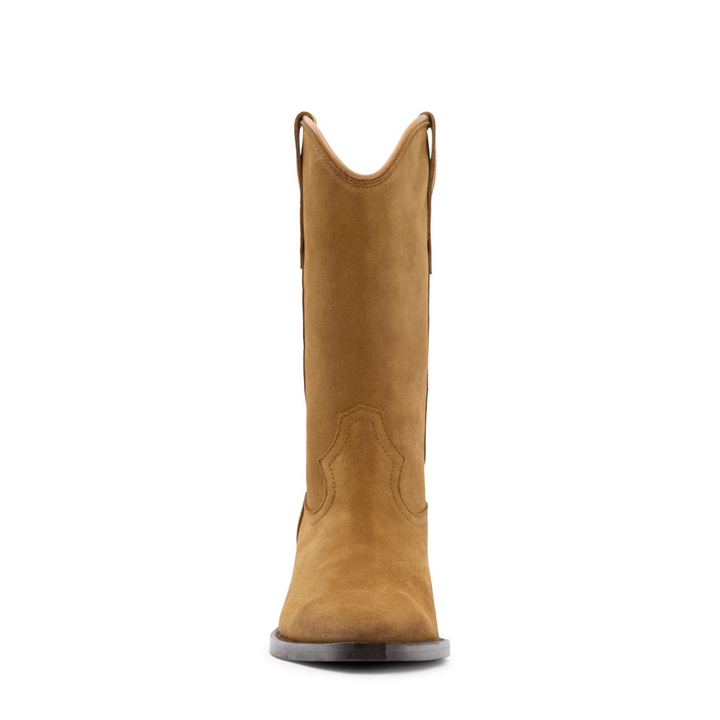 Cognacfarbene Cowboystiefeletten