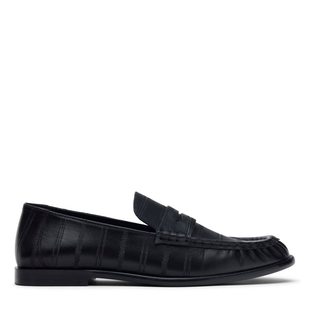 Zwarte leren loafers