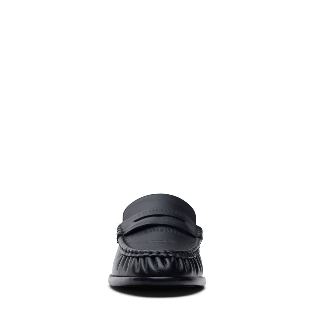 Zwarte leren loafers