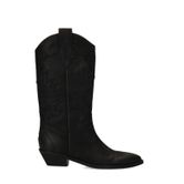 Schwarze Cowboystiefel aus Nubukleder