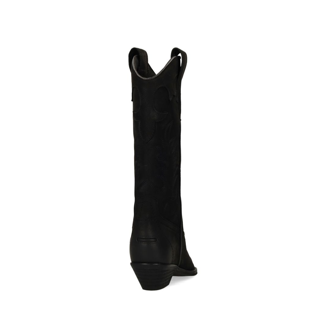 Zwarte nubuck cowboylaarzen