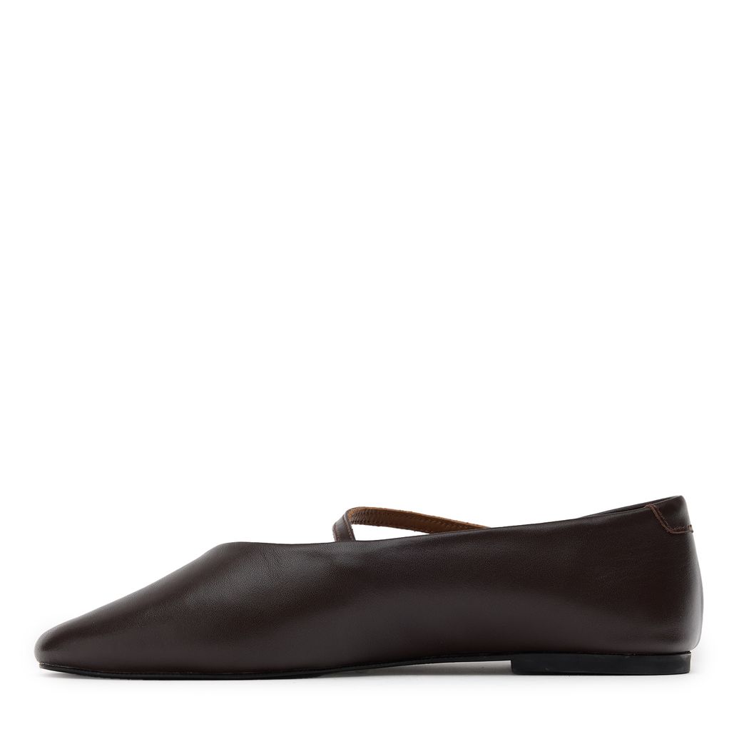 Ballerines en cuir - marron foncé