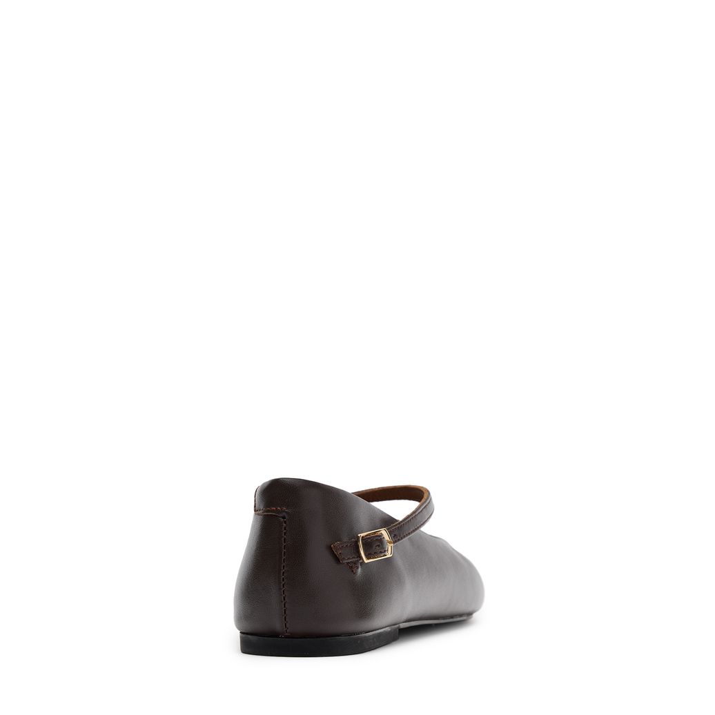 Ballerines en cuir - marron foncé