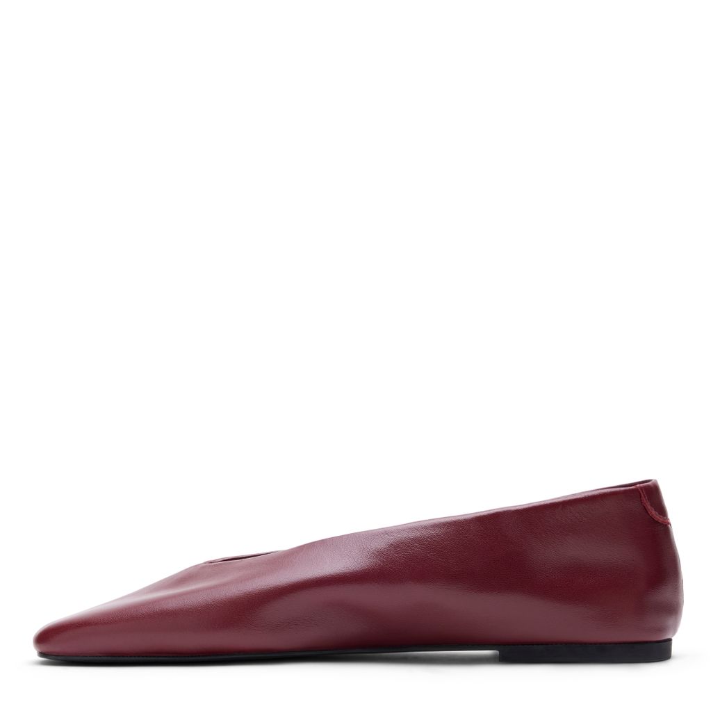 Bordeaux rode leren ballerina's